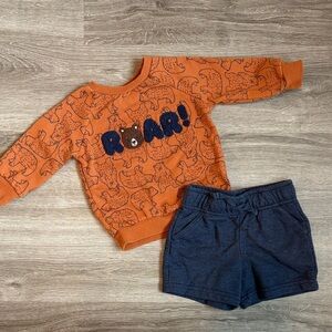 Little Me/Cat & Jack baby boys matching set